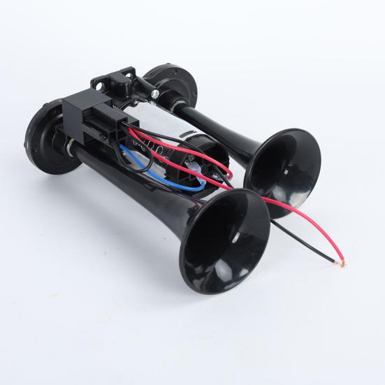 Воздушный звуковой сигнал Двойные трубы с компрессором Простая установка Универсальный мощный сверхгромкий комплект звукового сигнала для поезда грузовика