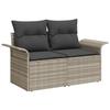 VidaXL Ensemble de canapé de jardin 9 pièces avec coussins gris clair en poly rattan 3348338