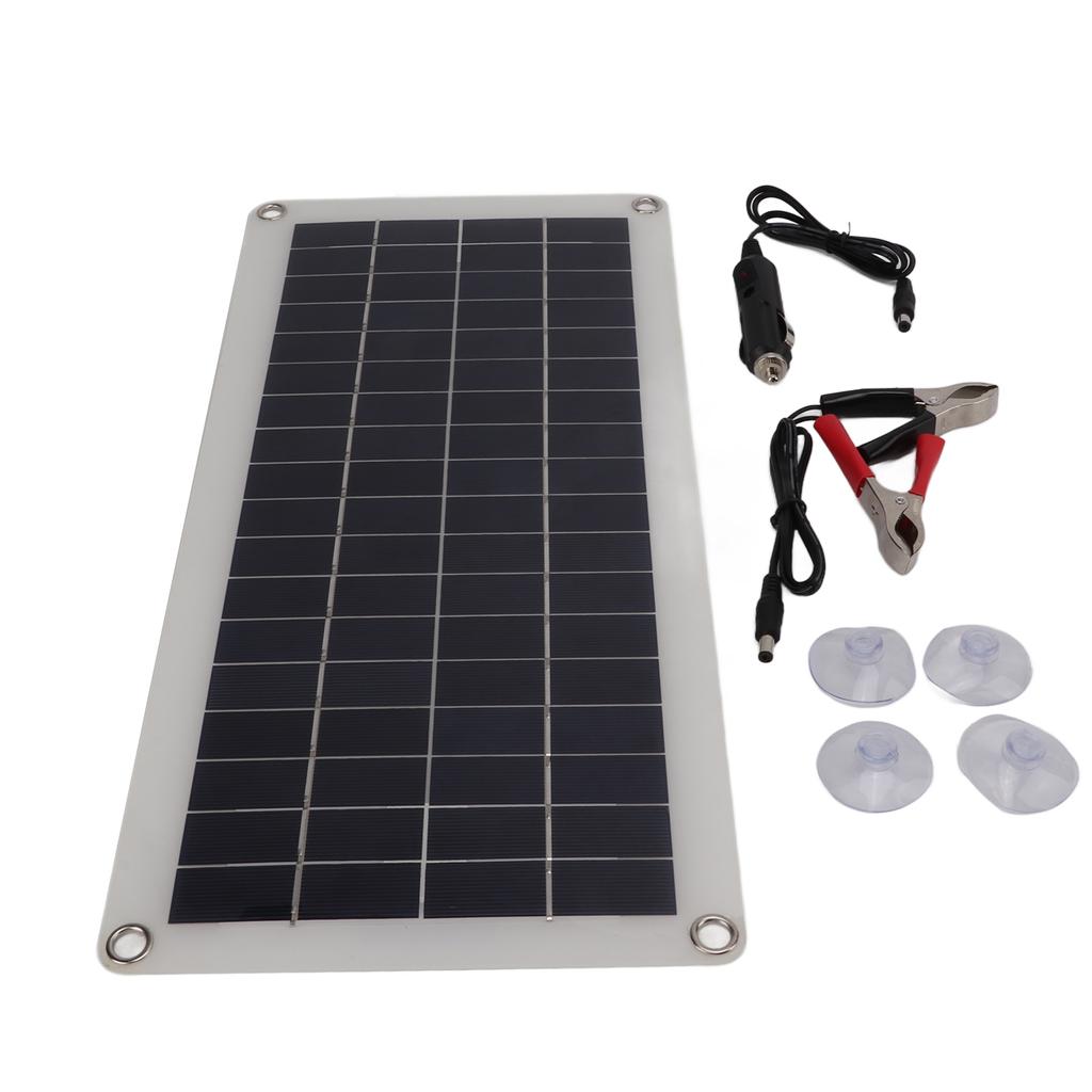 20W Solar Panel Battery Charger Portable Solar Panel Trickle Charging Kit for Car Automotive Motorcycle RV