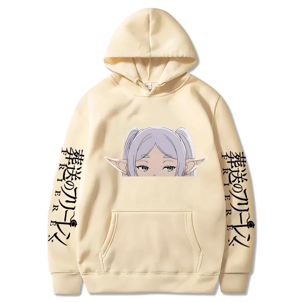 Худи Frieren Beyond Journey's End Женское Мужское Унисекс С Длинным Рукавом Теплое Уличное Осень Зима Харадзюку Толстовки