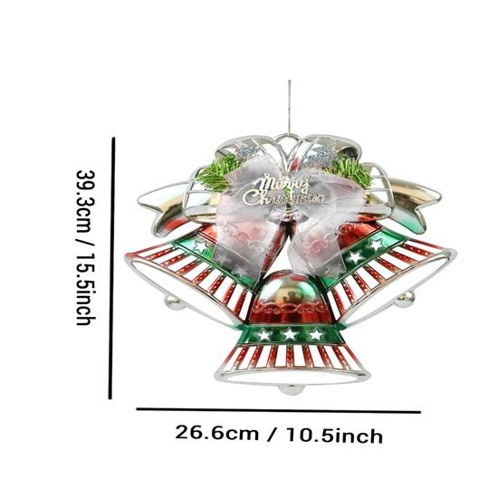 Предметы для украшения рождественской елки Большие колокольчики для входной двери, елки, настенные подвесные реквизиты, украшения, аксессуары, рождественский декор для дома, офиса