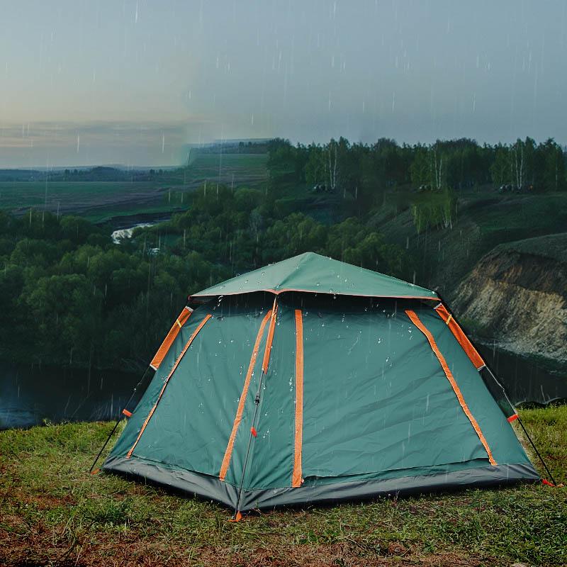 Автоматическая палатка на 3-4 человека, двухслойная водонепроницаемая палатка для кемпинга, легкая мгновенная установка, портативный рюкзак для укрытия от солнца