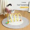 Folded Cat Tunnel S Type Cats Tunnel Spring Toy Mouse Tunnel With Balls And Crinkle Cat Outdoor Cat Toys For Kitten Interactive