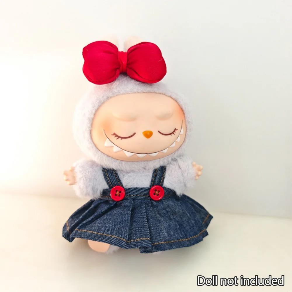 17см Мини Плюшевая Кукла Одежда Наряд Аксессуары Для Корея Kpop Exo Labubu Кукол Айдолов Вельветовый комбинезон Футболка Одежда Подарок