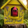 Kinetics Birdhouse Wall Art Decors with Rotating and Swaying Bird Creating Moving Shadows for Magically Room Ambiances Decors