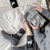Socks Female Flocking Cartoon Kitten Contrast Color Lace Medium Tube Stacking Socks Female