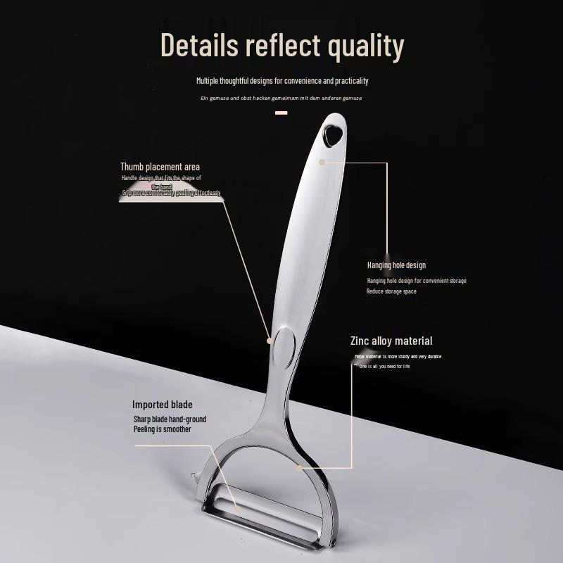 Multifunctional Stainless Steel Peeler for Potatoes, Apples, and Melons