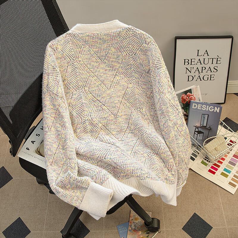 Вязаный кардиган Sibaishe с V-образным вырезом