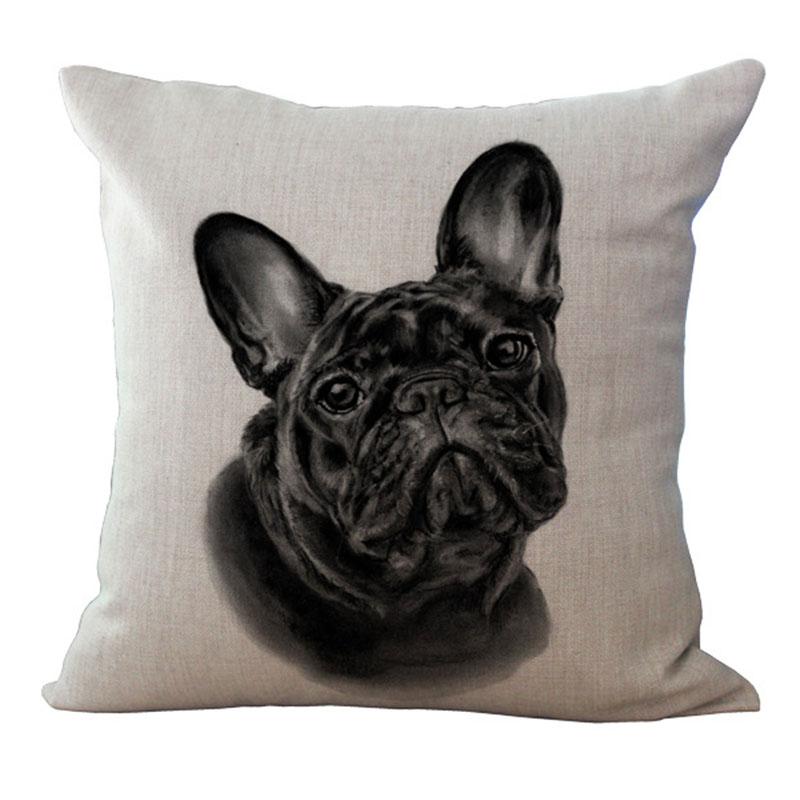 Linen Pillowcase Cartoon Children'S Small Animal Backrest Cover Pillowcase Gushen Square Throw Pillow Cover