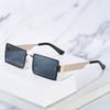 Fashion Rectangle Sunglasses Women Men Gradient Shades Sun Glasses Metal Frame Classic Brand Designer Eyeglasses Uv400