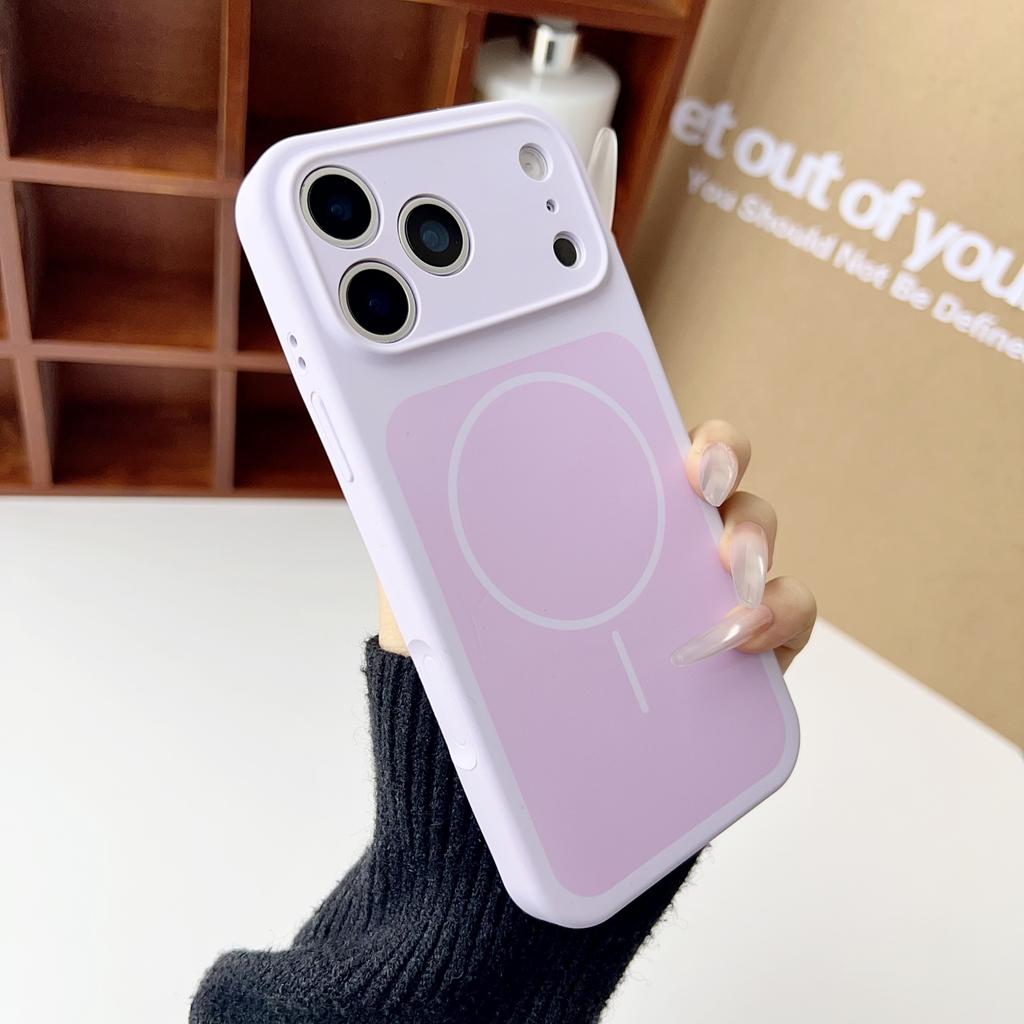 Official  Silicone Dual Color Magnetic Phone Case for IPhone 17 Pro Max 17pro for Magsafe Wireless Charge Soft Cover