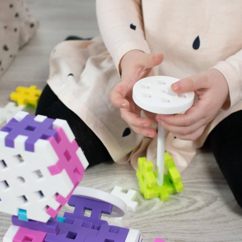 Klocki Meli Maxi Constructor Pink 70 El.