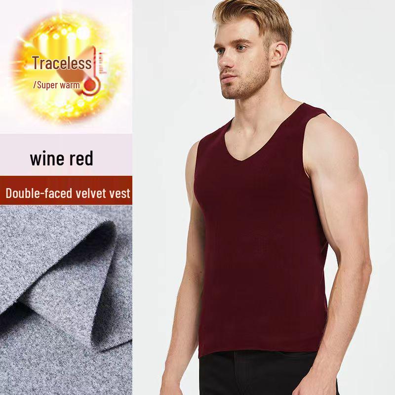 Мужской флисовый жилет на бархатной подкладке - Толстый зимний базовый слой для мужчин среднего и пожилого возраста