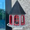 Castle Birds Feeder Weather-proof Multi-functional Outside Metal House Hummingbird Feeding Device Outdoor Garden Yard Decoration