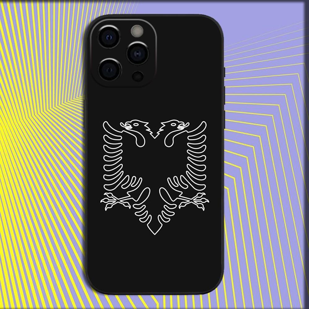 Смешной чехол для телефона с флагом Албании для iPhone 17 16 15 14 13 12 11 Pro Max Mini SE 7 8 Plus 17E Air Ударопрочный мягкий чехол