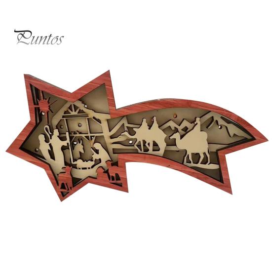 3D деревянная резьба светодиодный ночник резной олень рождественская елка снежинка лампа рождественская настольная статуэтка для домашнего офиса полка декор