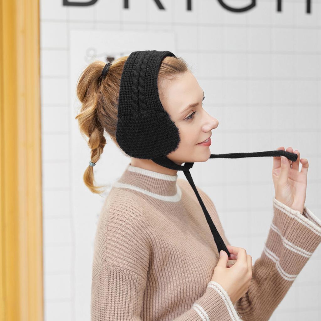 Мягкая эластичная зимняя теплая вязаная повязка на голову с ушами, вязаная крючком повязка на голову с ушами, вязаная повязка на голову для детей