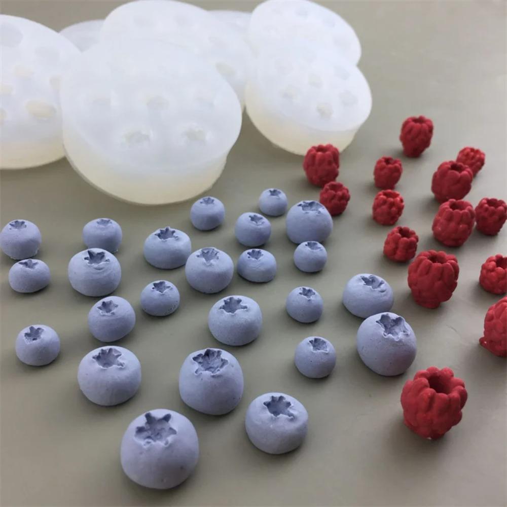 3D Candle Silicone Mold Blueberry Raspberry Shaped Cake Decorating Tool Chocolate Mold  Homemade