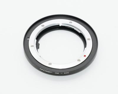 Адаптер Olympus EOS EF с салфеткой для объектива K&F OM-CANON om-ef (КФЭФ)