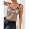 Women Sleeveless Sequined Nightclub Sexy Tank Clothes Y2k