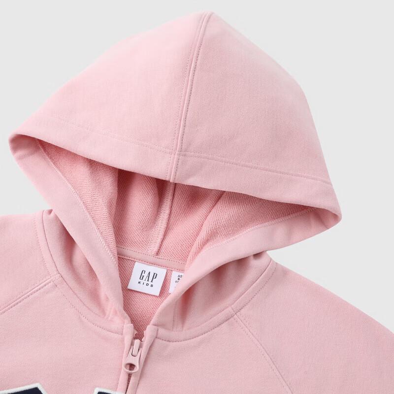 Gap Свободная толстовка с капюшоном и логотипом для девочек из махровой ткани