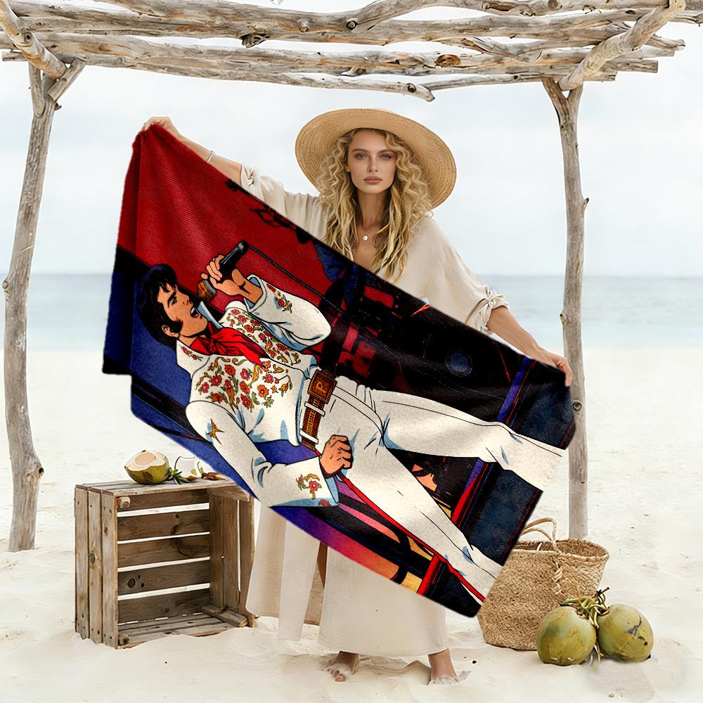 Elvis Presley Beach Towel Soft Durable Quick-Dry Comfortable Lightweight