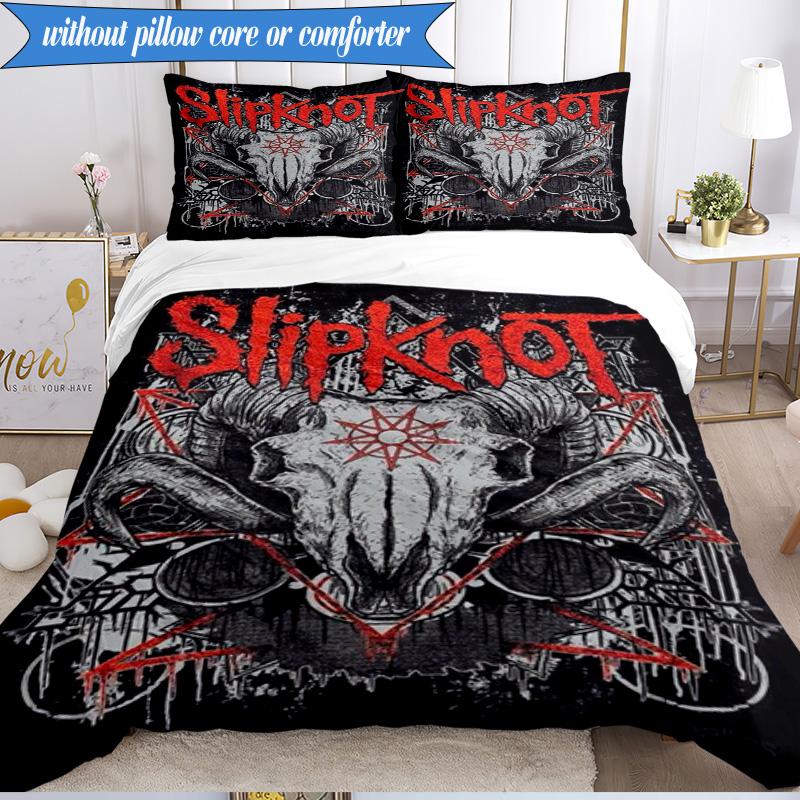 Skull Rock musi 3pcs K-pop music group Bedding set,Ideal for Bedroom, Dormitory,Including Duvet Cover And 2pcs Pillowcases,Fan gifts
