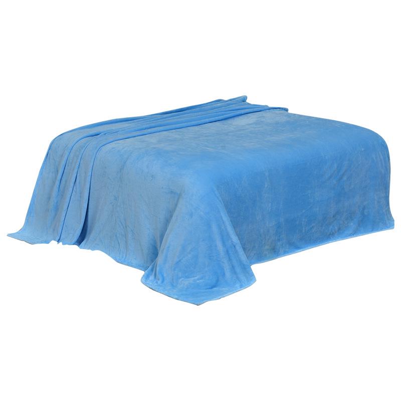 Solid Color Coral Fleece Flannel Nap and Gift Blanket