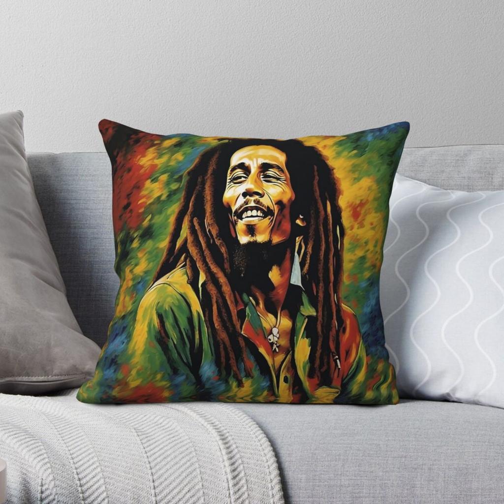 Bob Marley Could You Be Loved Pillowcase Polyester Linen Velvet Pattern Zip Decor Home Cushion Case