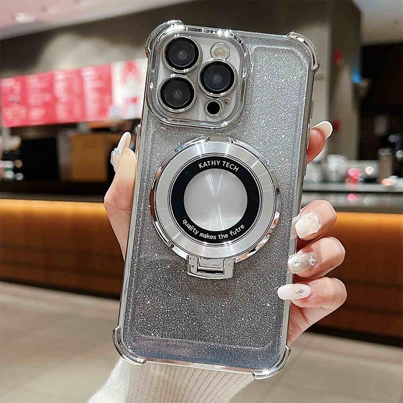 Magic7lite Роскошный чехол-держатель с блестками для Huawei Honor Magic 7 Magic7 Lite X9c Airbag Противоударный силиконовый чехол-подставка