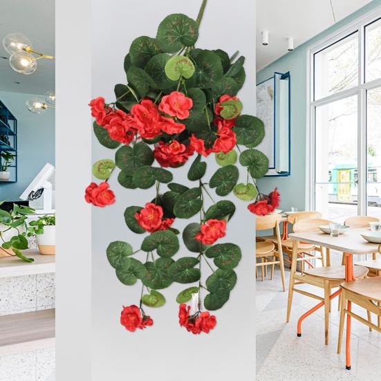 Подвесная искусственная Malus Spectabilis 11 веток Устойчивый к УФ-лучам Реалистичный искусственный цветок Свадебная вечеринка В помещении На открытом воздухе Сад Настенный декор Искусственный цветок