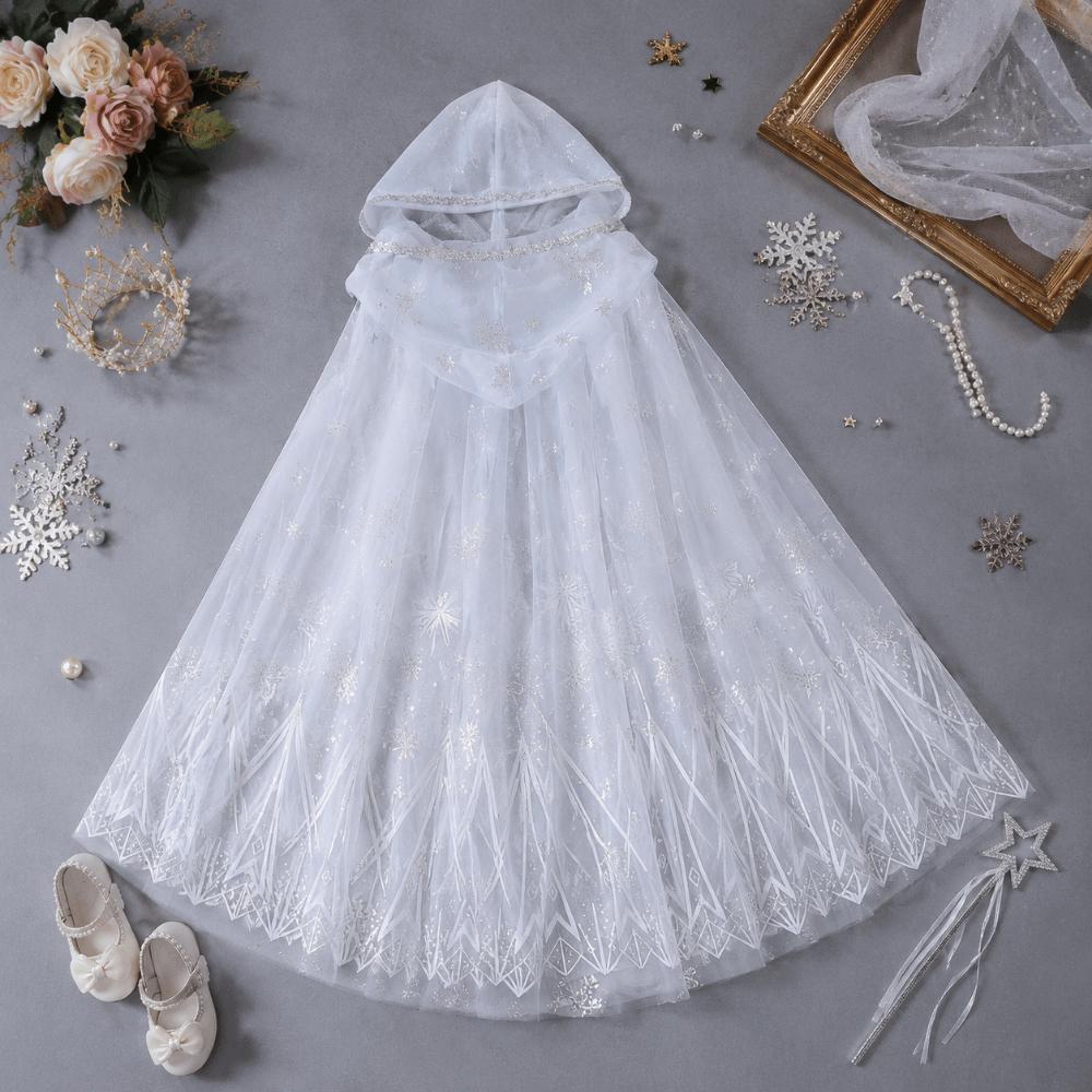 Sequined Children Cloak Shiny Shawl Girls Hooded Cloak Fairy Cosplay Costume Cape  Halloween Party