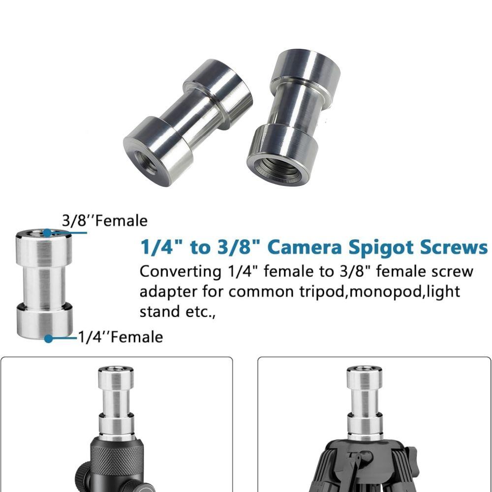 1/4 Inch Camera Screw Nut Set 1/4" to 3/8" Screw Convert Adapter Mount Screw Kit Light Stand