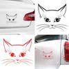 Car-Styling Body Cat Cute Head Vehicle Window Decals Reflective Sticker Decor