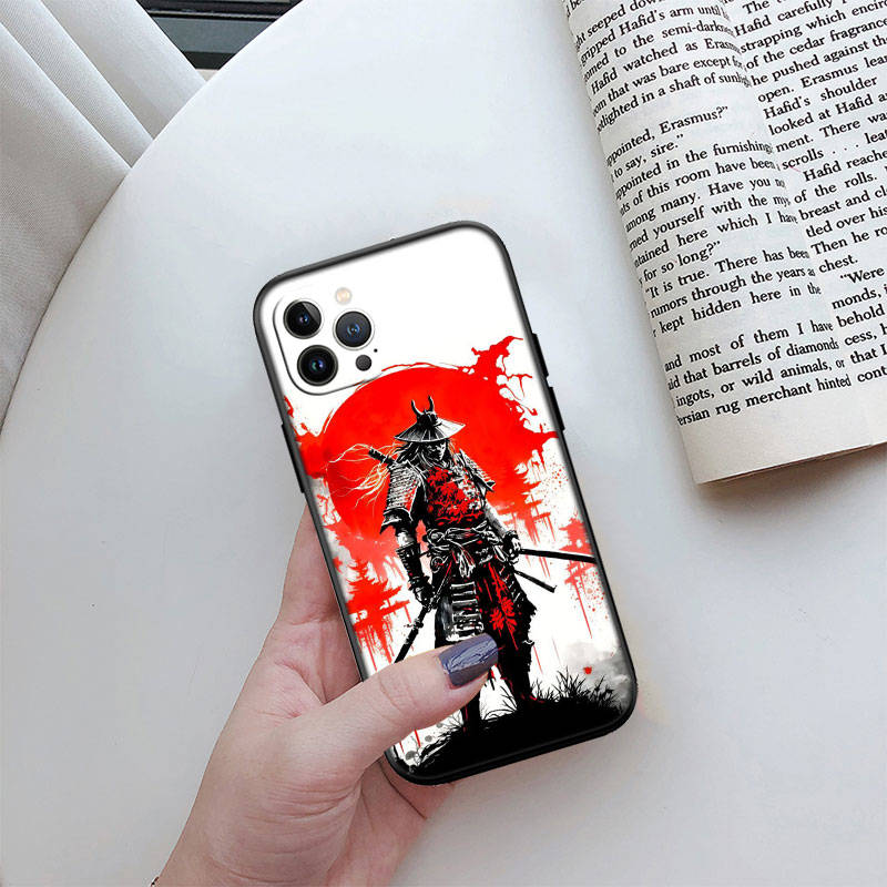 Чехол для телефона ED26 Japan Samurai для iPhone 6 6s 7 8 11 12 13 14 15 XS Pro Max XR X SE Samsung S20 S21 S22 S23 S24 FE Ultra Plus Lite S21S A55