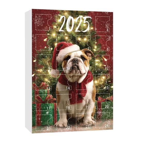 Dog Advent Calendar 2025 24Pcs 2D Dog Breeds Ornaments for Tree Decor 24 Days Christmas Countdown Calendar Surprise Gifts for Dog Lovers