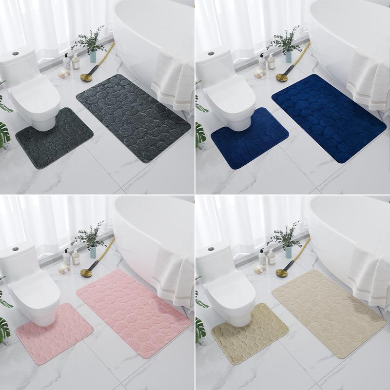 New Cobblestone Floor Mat Home Bathroom Bathroom Door Absorbent Non-slip Mat Bedroom Entry Carpet