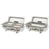 Ensemble de chauffe-plats - VIDAXL - 2 pcs - Acier inoxydable - Dimensions Gastronorm - Facile à nettoyer