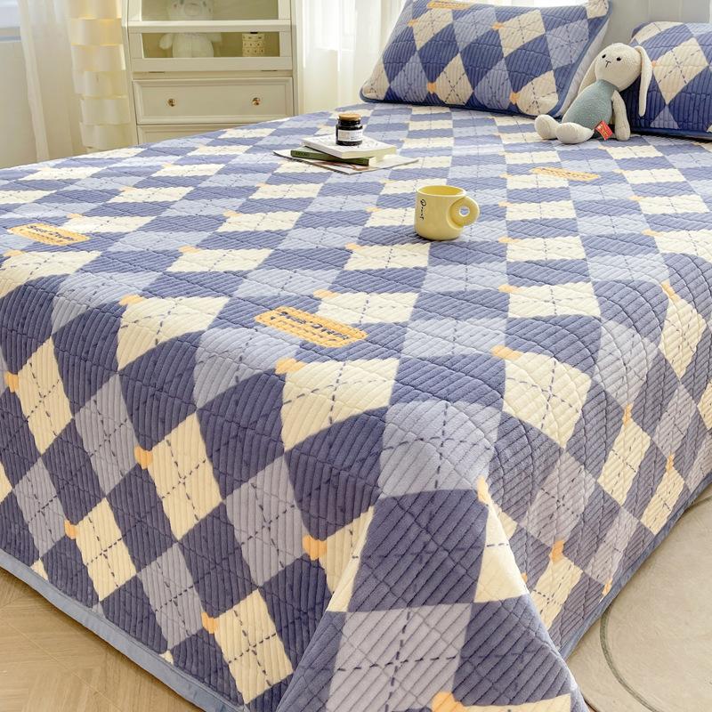 Утолщенный молочный бархатный наматрасник для осени и зимы, теплое хлопковое одеяло с бархатным матрасом, татами постельные принадлежности