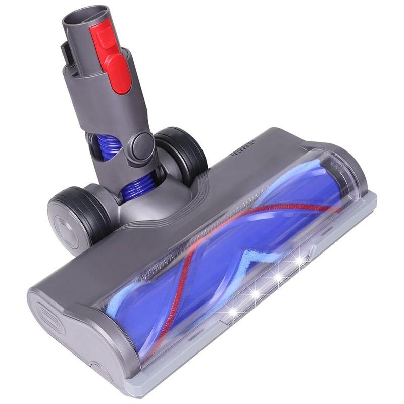 ABWR-Для Dyson V7 V8 V10 V11 V15 Пылесоса Насадка для твердого пола со светодиодной подсветкой V-образная Турбощетка с щетиной Насадка-щетка
