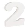 Number 2 MDF White 11 Cm