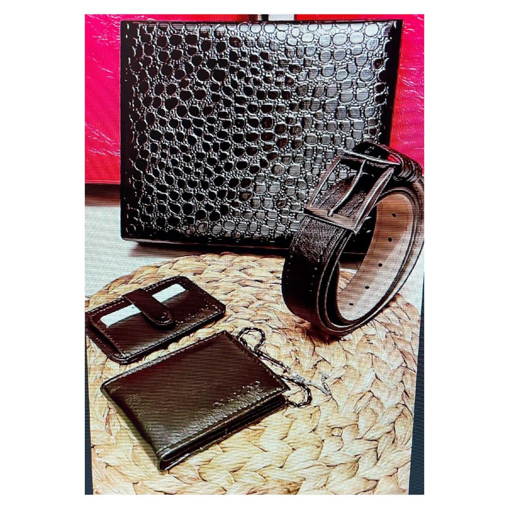 Men's Watch Card Holder Belt Wallet Prayer Beads Bracelet Suit Combination Set Gift For Lovers Engagement Special