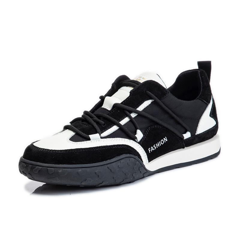 Leather Women's Shoes Spring 2025 New Flat-bottomed Casual Versatile Sports White Shoes Fashion Running Single Shoes Women's Tide