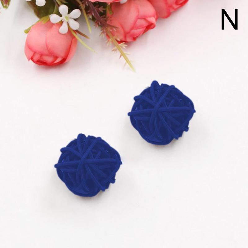 10 шт., DIY украшения, праздничный декор, поделки своими руками, 3 см, разноцветный мяч из ротанга, детские игрушки, украшения для дома