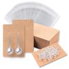 480Pcs Earring Holder Card withPlastic Opp Bag Earring Display Card for Earring Necklace Display Jewelry Packaging