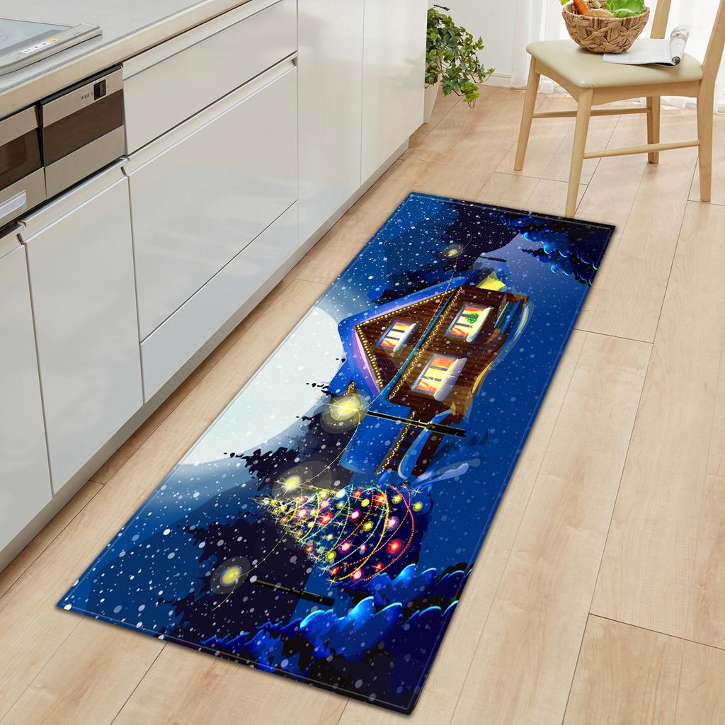 Christmas Kitchen Sand Carpet Doormat Long Floor Mat