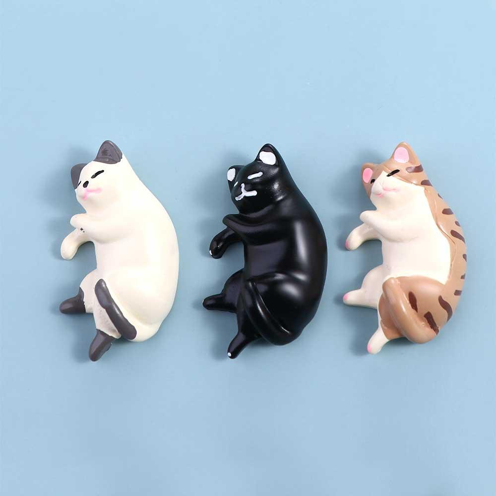 Simulation Cat Resin Accessories Resin Lazy Cat Miniatures Simulated Cat Fridge Ornaments Car