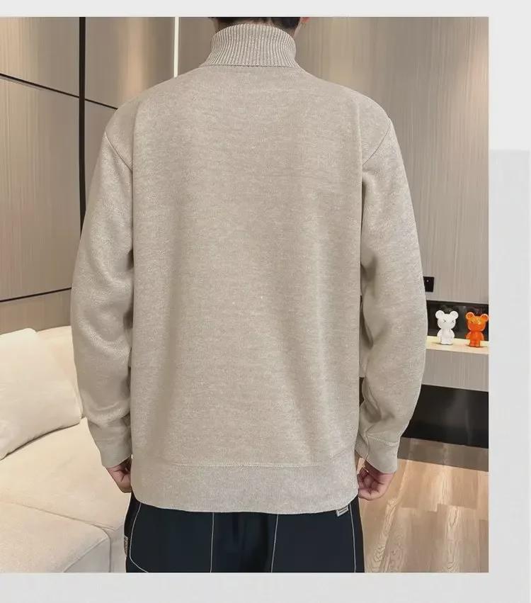 Модный мужской свитер с высоким воротником на осень/зиму 2023 г.