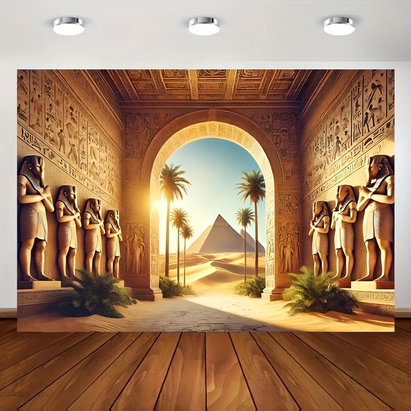 Vibrant view of Egyptian pyramid arches with polyester background fabric, suitable for family gatherings, weddings, birthdays