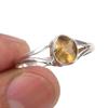 Натуральный драгоценный камень цитрин, ручная работа, ювелирное кольцо из стерлингового серебра 925 пробы, размер 10 R6O29
